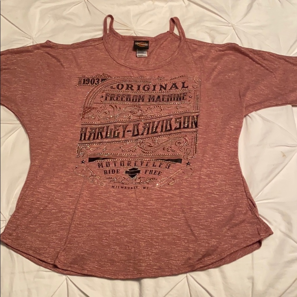 Cold shoulder Harley-Davidson top